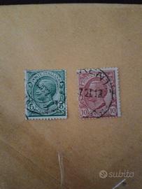 2 francobolli del regno d'Italia 