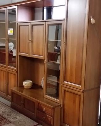 Libreria soggiorno vetrinetta noce Epoca