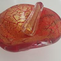 Ciotola posacenere avventurina rosso vintage