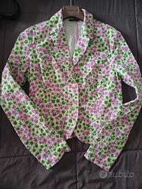 Giacca avvitata con motivi floreali  