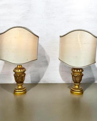 Coppia di Lumetti oro antichi per camera da letto