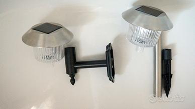 Punti luce LED con carica solare (muro e giardino)