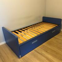 Letto singolo Tumidei con cassettoni