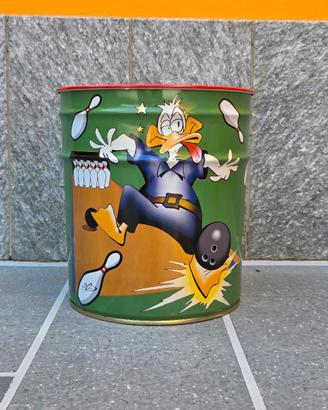 🦆 Bidone in Latta Vintage Mivat Disney – Paperino