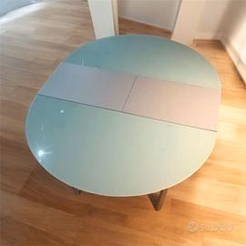 Tavolo Calligaris vetro tondo allungabile 6 sedie