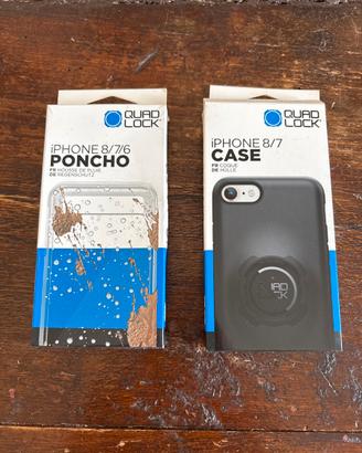 Custodia e antipioggia QUADLOCK per iphone 7 8