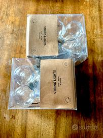 2 fili da 10+10 lampadine led stile vintage