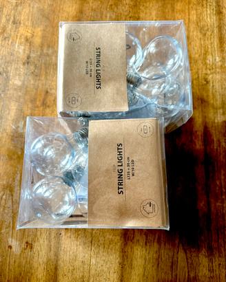 2 fili da 10+10 lampadine led stile vintage