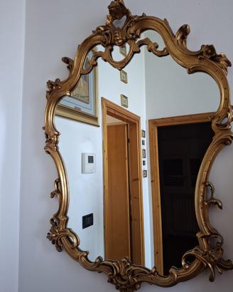 Grande specchiera vintage in stile Barocco