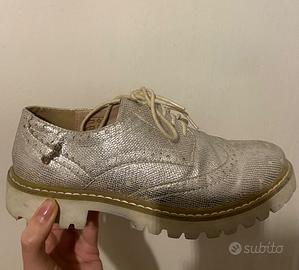 Mocassini argento/mocassini bianchi e grigi