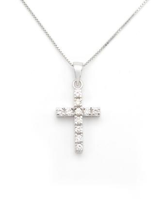 Collana con ciondolo croce e diamanti Ct 0,28