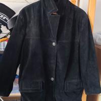 Giacca scamosciata vintage nera