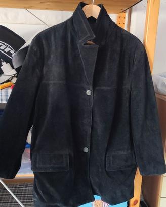 Giacca scamosciata vintage nera