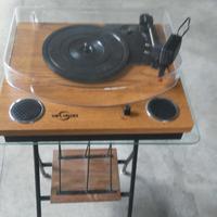 Giradischi vinile e mobiletto vintage