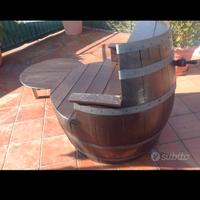 poltrona botte in legno 