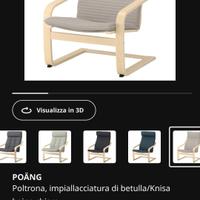 poltrona ikea Poang con rivestimento 