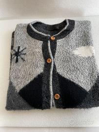 CARDIGAN IN ALPACA 100% - TAGLIA M-TIPO TIROLO