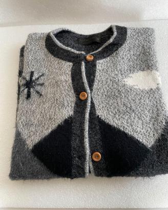 CARDIGAN IN ALPACA 100% - TAGLIA M-TIPO TIROLO
