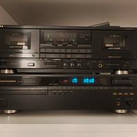 impianto stereo con lettore CD e cassette 