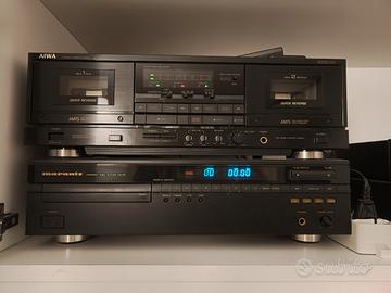 impianto stereo con lettore CD e cassette 