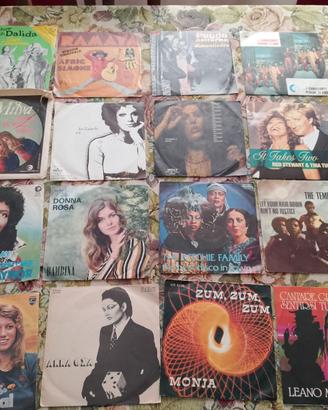 Lotto 16 Vinili 45 Giri Anni '60/'70/'80 Vintage