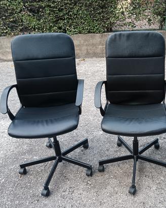 Sedie/poltrone da ufficio/studio con rotelle 
