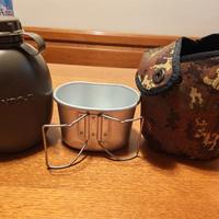 borraccia, gavetta e porta borraccia