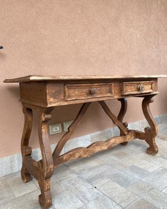 Scrivania/ tavolo in legno massello di noce