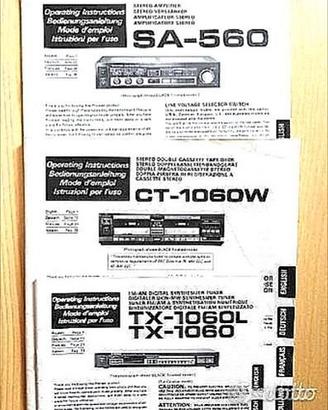 Manuale Pioneer SA 560 CT 1060W TX 1060L F 5L A5