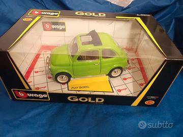 modello burago fiat 500 1/16