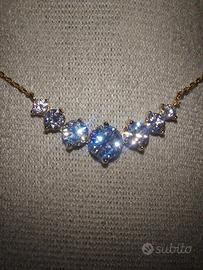 Collana d'argento 925 con moissaniti