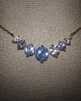 Collana d'argento 925 con moissaniti
