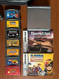 Game Boy Advance SP (AGS-101) + accessori + giochi