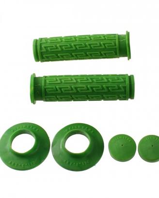 Coppia manopole in gomma per cicli epoca verdi