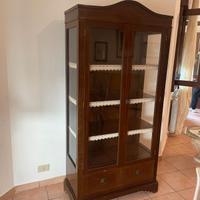 vetrina 2 ante in mogano costruzione artigianale 