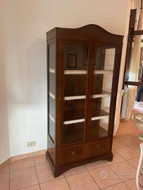 vetrina 2 ante in mogano costruzione artigianale 