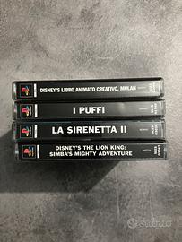 Lotto Giochi PS1 Sirenetta re leone I Puffi Mulan