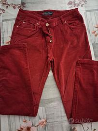 Pantaloni velluto donna costa stretta