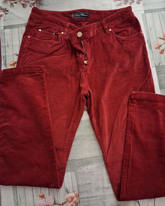 Pantaloni velluto donna costa stretta