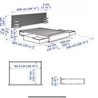 Letto Mandal IKEA 160x200 con tastiera