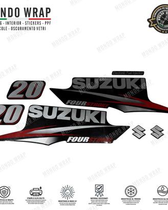 Adesivi barca Calandra Suzuki four stroke 20