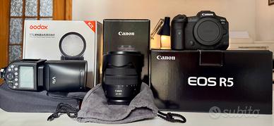 Canon R5 / Canon 24-105 F4 L / Godox V1c