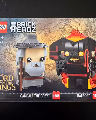 Lego 40631 BrickHeadz Gandalf il Grigio e Balrog