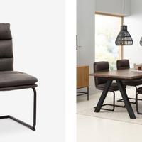 6 sedie JYSK ULSTRUP antracite/nero – nuove