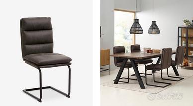 6 sedie JYSK ULSTRUP antracite/nero – nuove