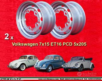 2 pz. cerchi Volkswagen Maggiolino 7x15 ET16 5x205