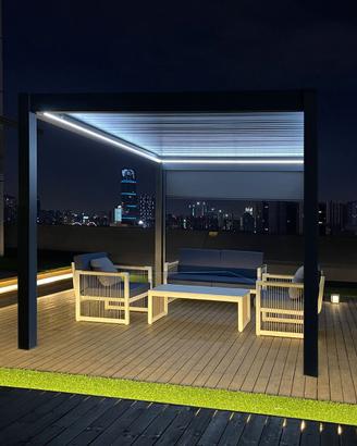 Pergola STYLISH PRO+3x3m Tetto Motorizzato con Led