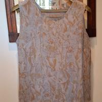 canotta donna poliestere fantasia grigia beige 48