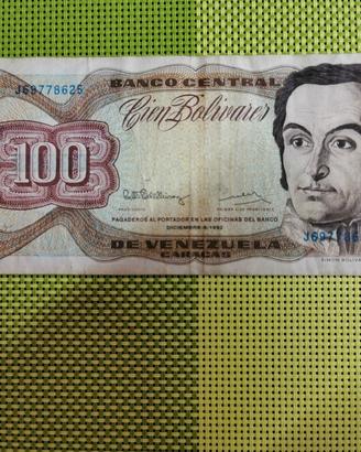 banconota Venezuela  100 Bolivares  1992 VG