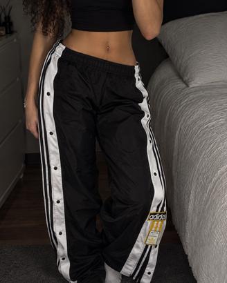 Pantaloni Adidas Adibreak bottoni tute vintage oro